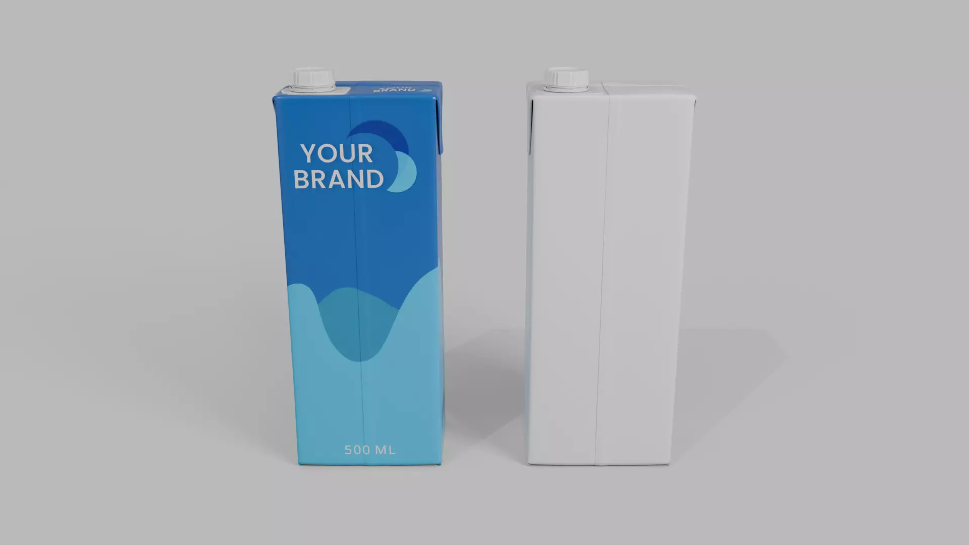 Beverage Carton Brick Large Sizes - Customizable Pack 3D Model Collection_25