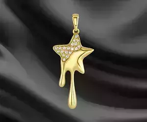 Melting Star Necklace 