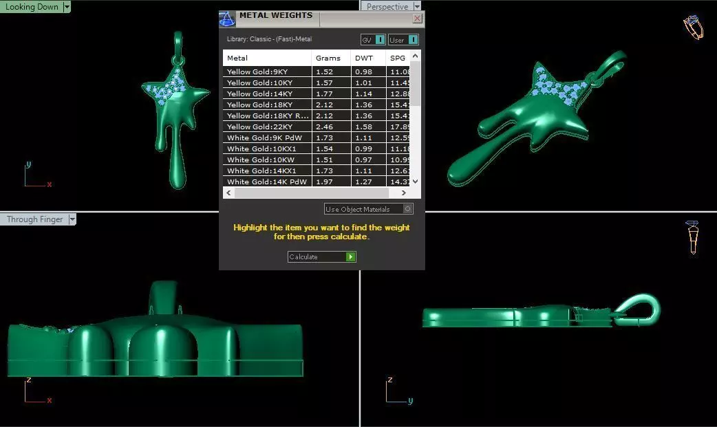 Melting Star Necklace  3D print model_4