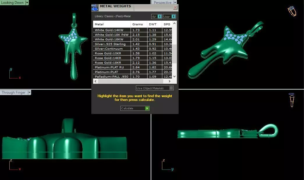 Melting Star Necklace  3D print model_5