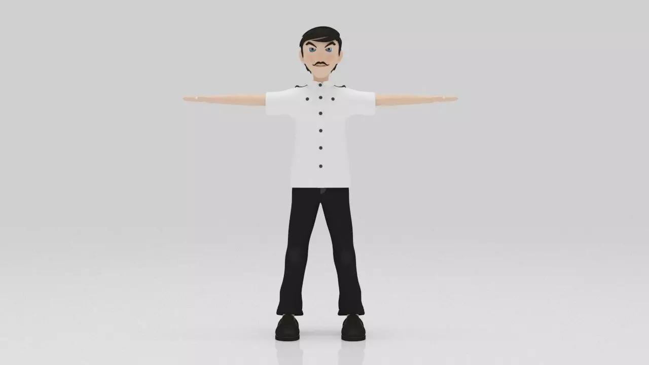 Character Pirlo Rigged  Low-poly 3D model_1