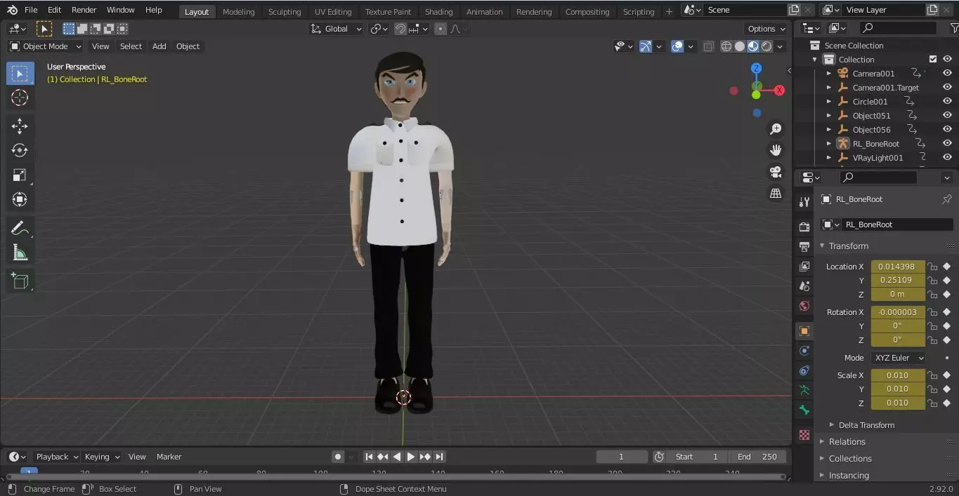 Character Pirlo Rigged  Low-poly 3D model_14