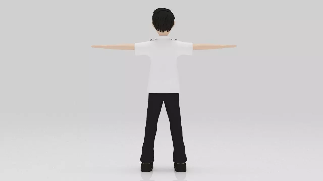 Character Pirlo Rigged  Low-poly 3D model_3