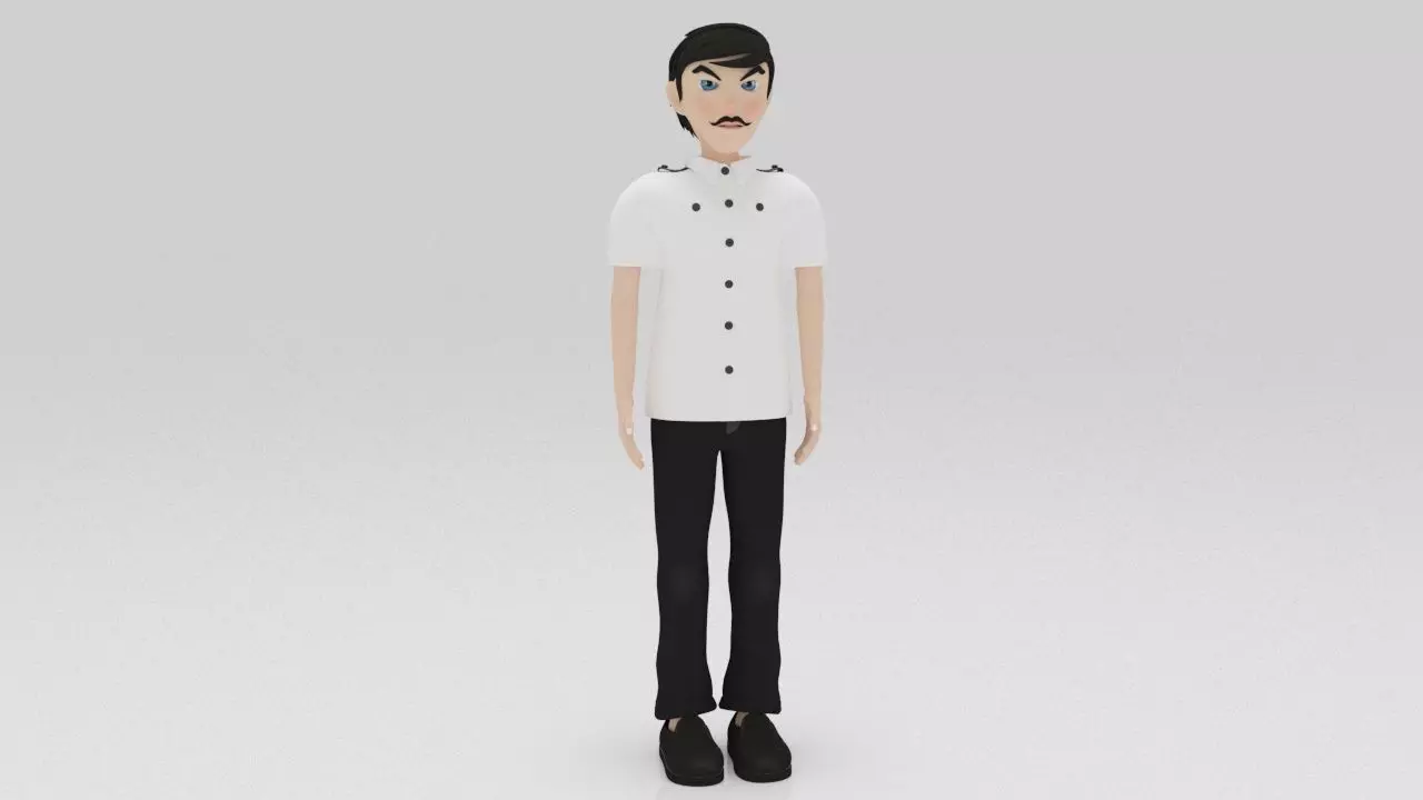 Character Pirlo Rigged  Low-poly 3D model_0