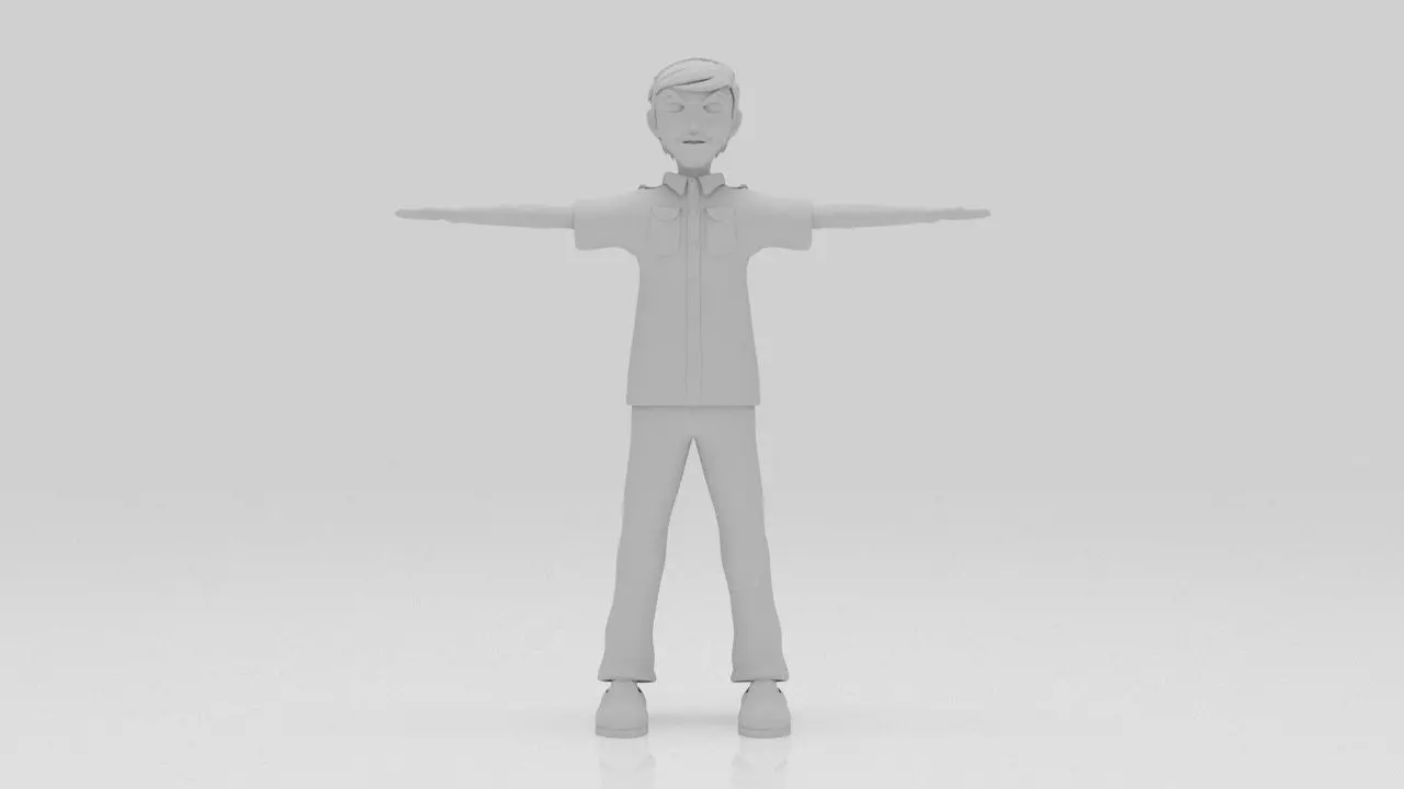 Character Pirlo Rigged  Low-poly 3D model_5