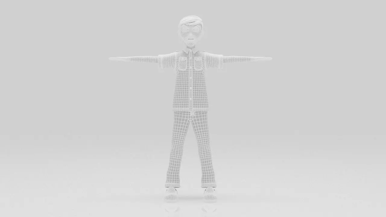 Character Pirlo Rigged  Low-poly 3D model_9