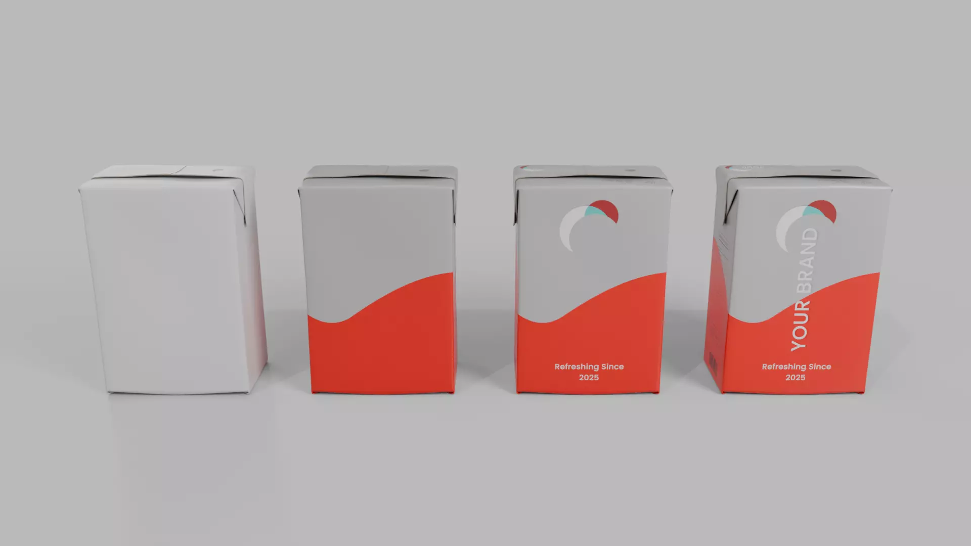 Beverage Carton Brick Small Sizes - Customizable Pack 3D Model Collection_19