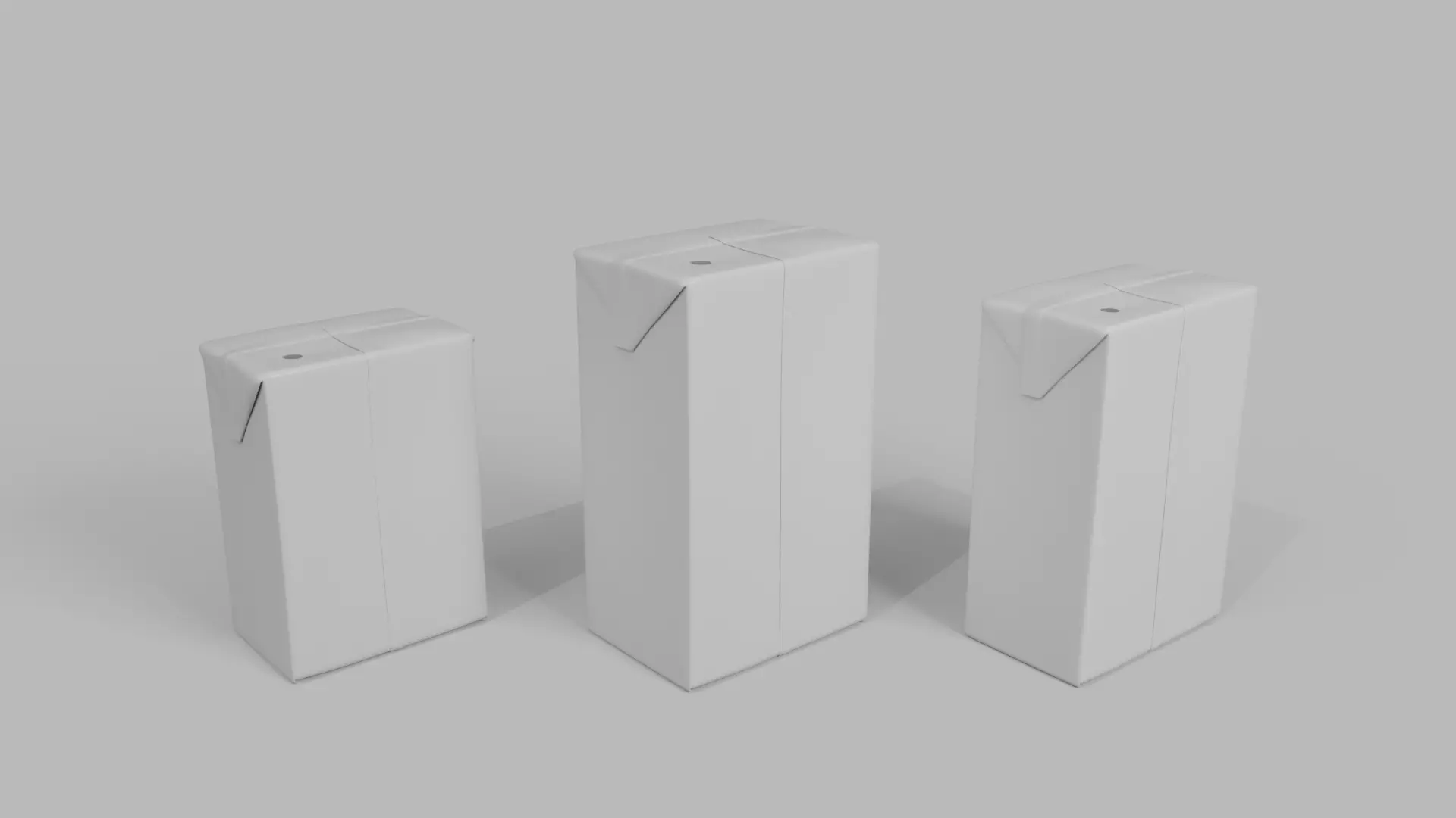 Beverage Carton Brick Small Sizes - Customizable Pack 3D Model Collection_7
