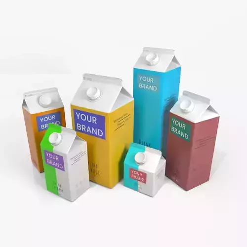Beverage Carton Gable-Top Full Set - Customizable Pack