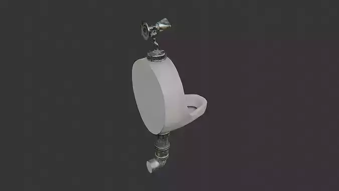 Bathroom Urinal Fixture with Plumbing