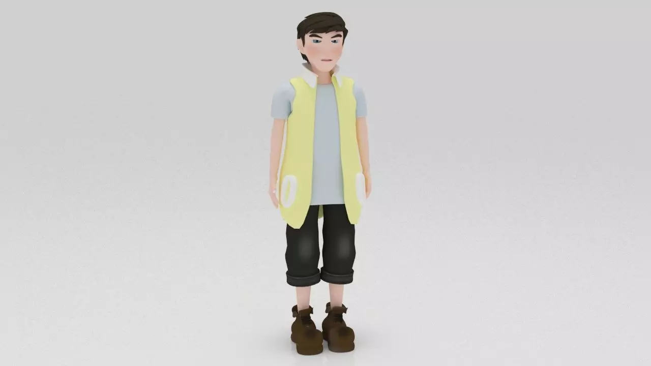 Character Wei Rigged  Low-poly 3D model_0
