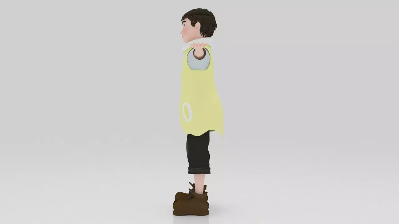Character Wei Rigged  Low-poly 3D model_2