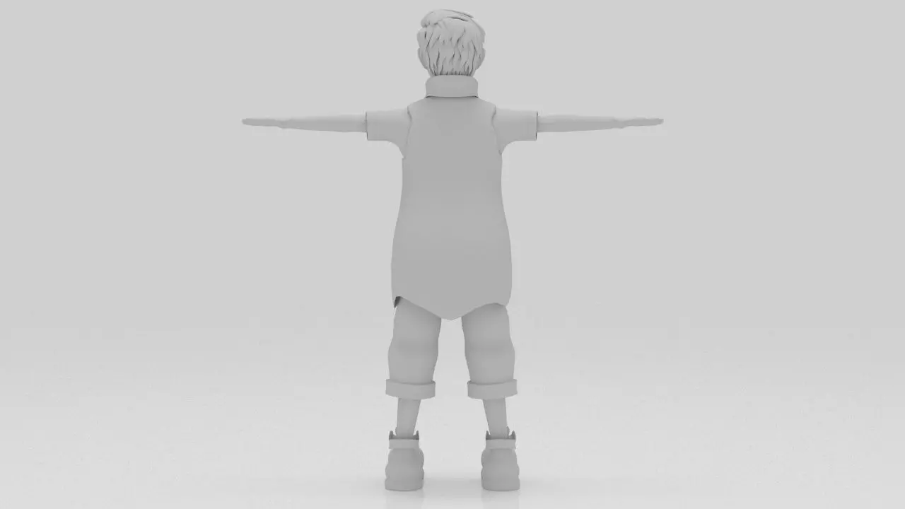 Character Wei Rigged  Low-poly 3D model_7