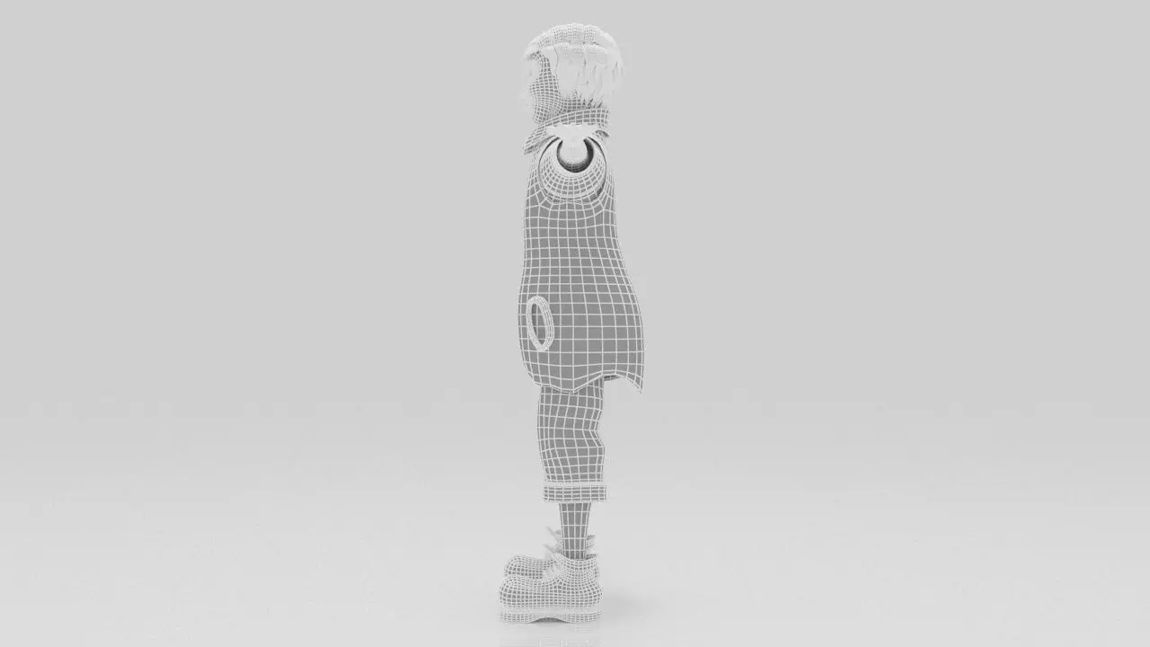 Character Wei Rigged  Low-poly 3D model_10