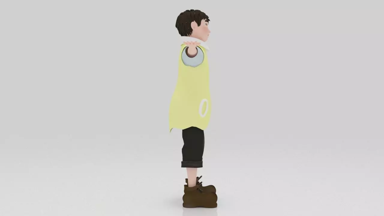 Character Wei Rigged  Low-poly 3D model_4