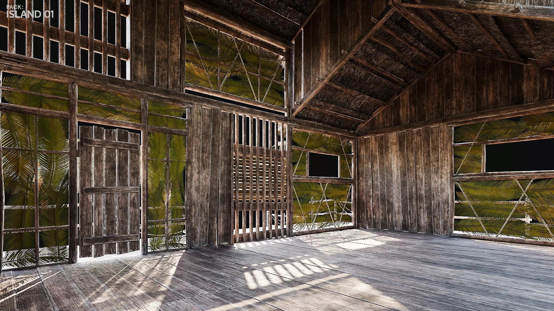 ISLAND 01 with INTERIORS 4K TEXTURES Low-poly 3D model_14