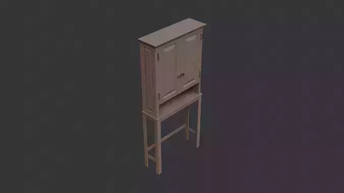 Bathroom Wooden Wall Cabinet on Stand