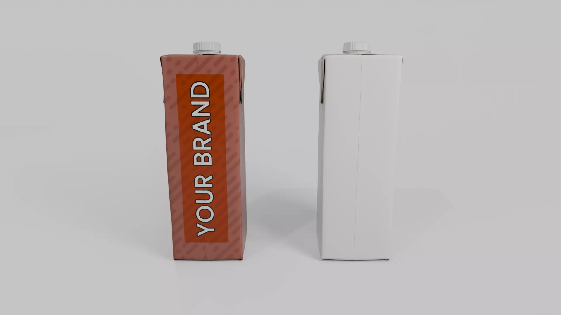 Beverage Carton Tilt-Edge Duo - Customizable Pack 3D Model Collection_8