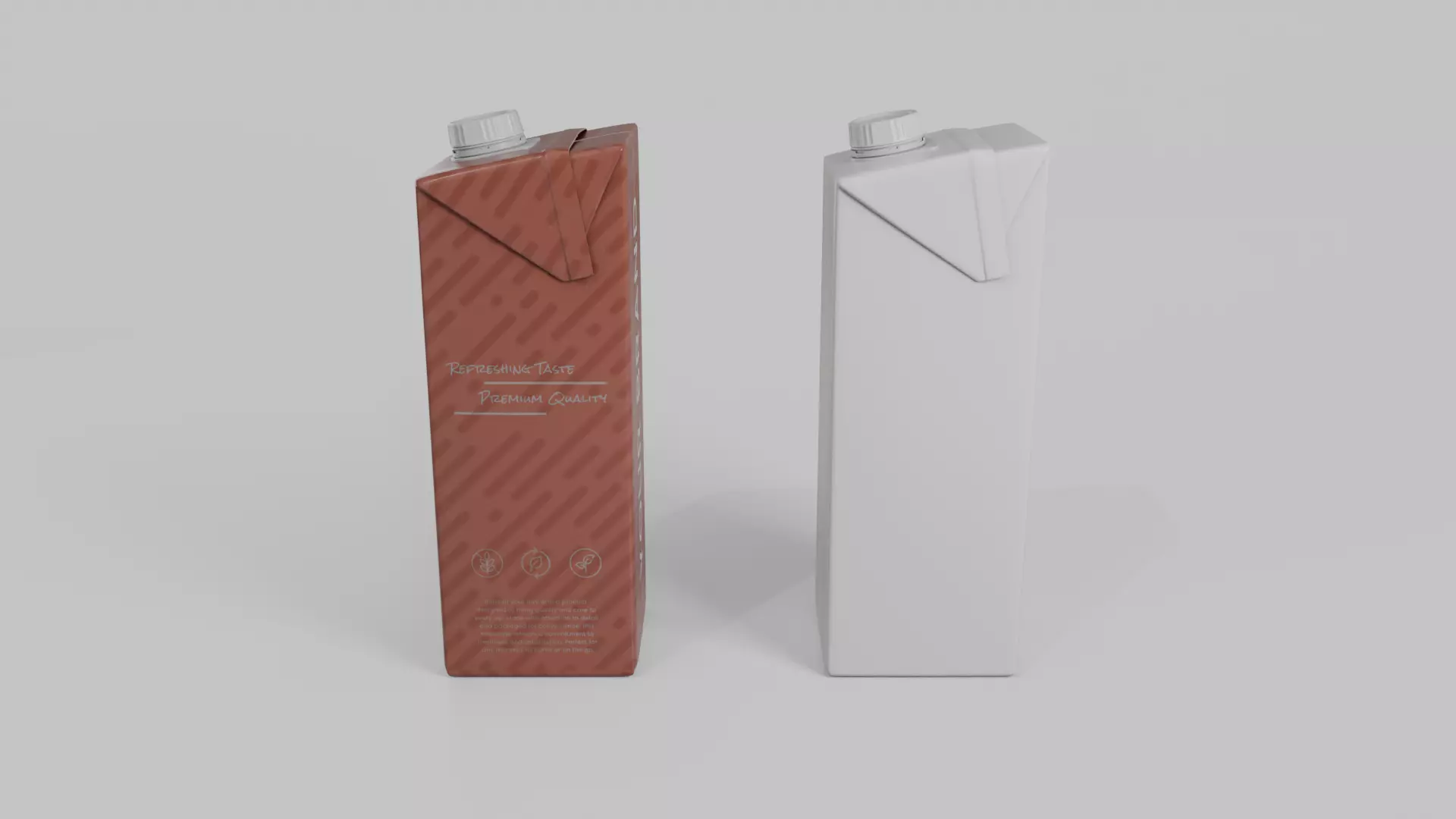 Beverage Carton Tilt-Edge Duo - Customizable Pack 3D Model Collection_7