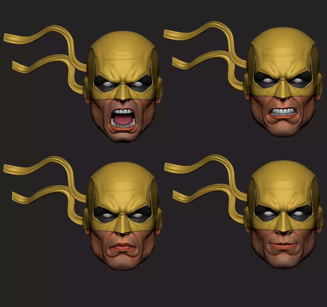 Iron Fist marvel head one12 kit 3D print model