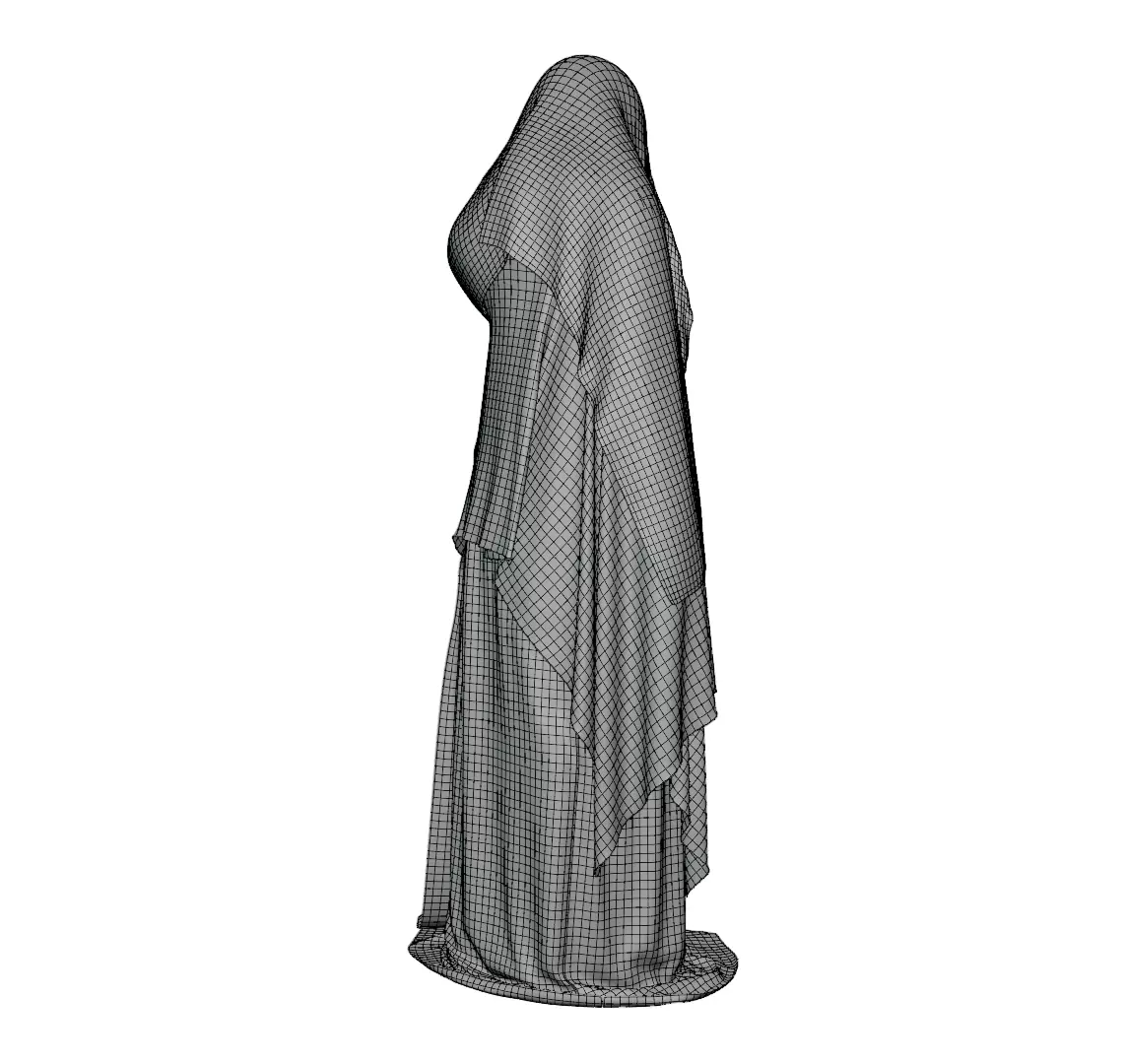 Hooded Ghost with Lantern  3D print model_15
