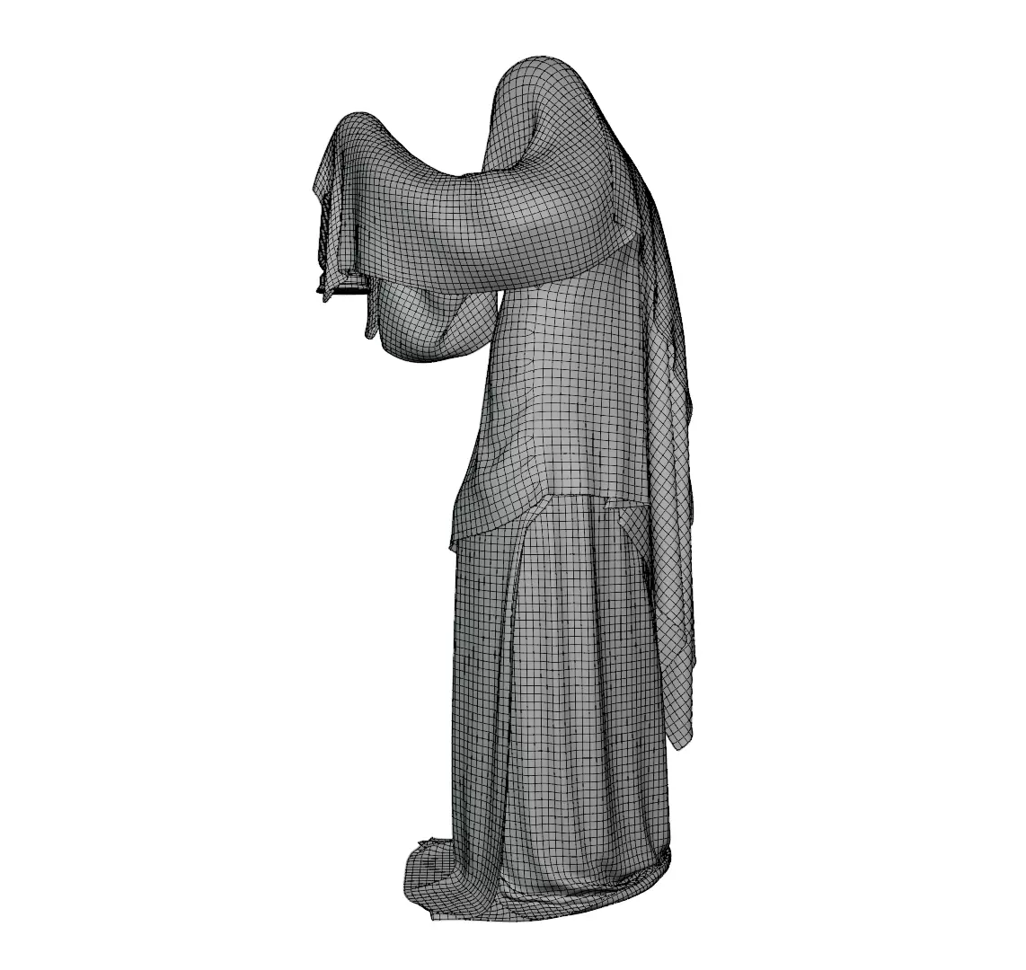 Hooded Ghost with Lantern  3D print model_21