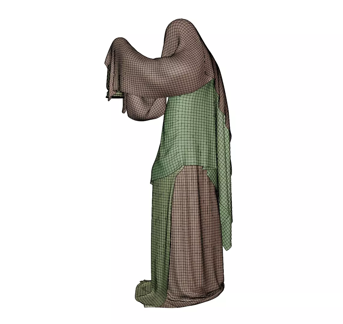 Hooded Ghost with Lantern  3D print model_23