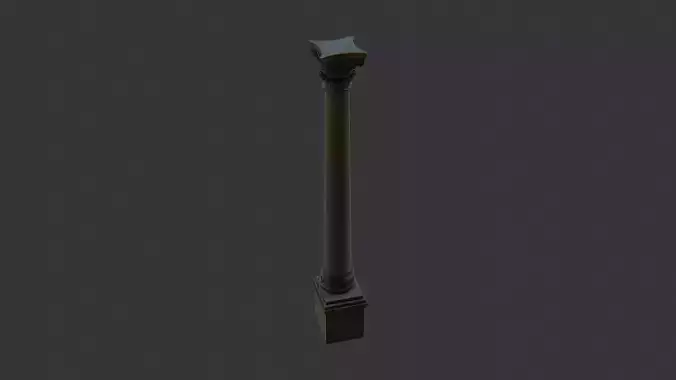 Classic Stone Pillar with Ornate Capital