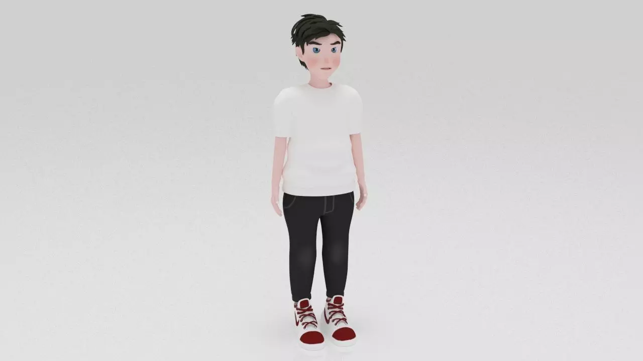 Character Zipsi Rigged  Low-poly 3D model_0