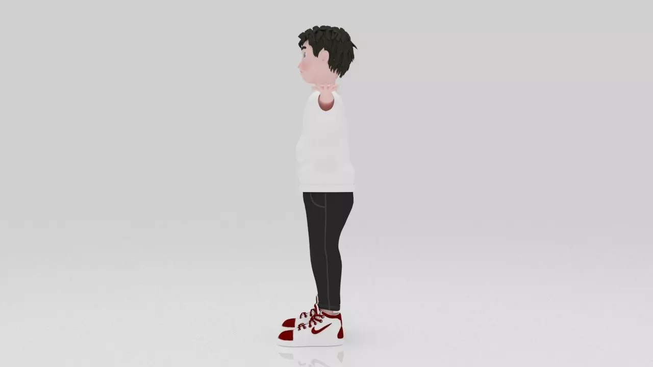 Character Zipsi Rigged  Low-poly 3D model_2