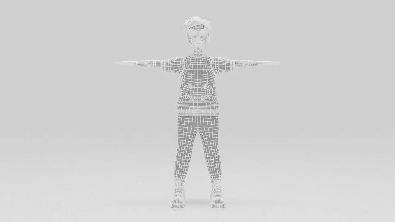 Character Zipsi Rigged  Low-poly 3D model_9