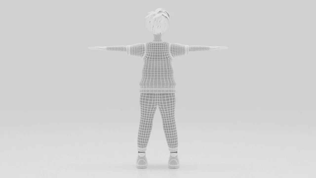 Character Zipsi Rigged  Low-poly 3D model_11