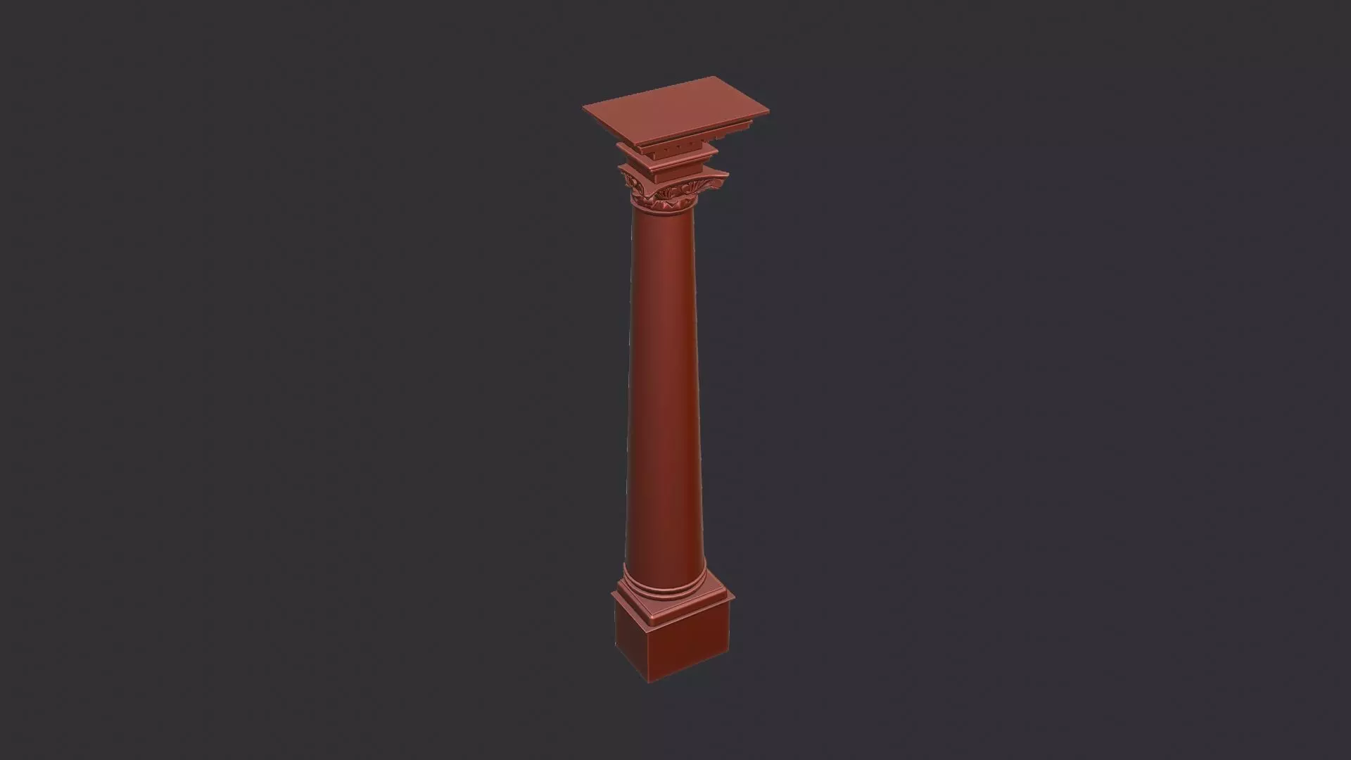 Back Pillar Portland Stone Low-poly 3D model_6