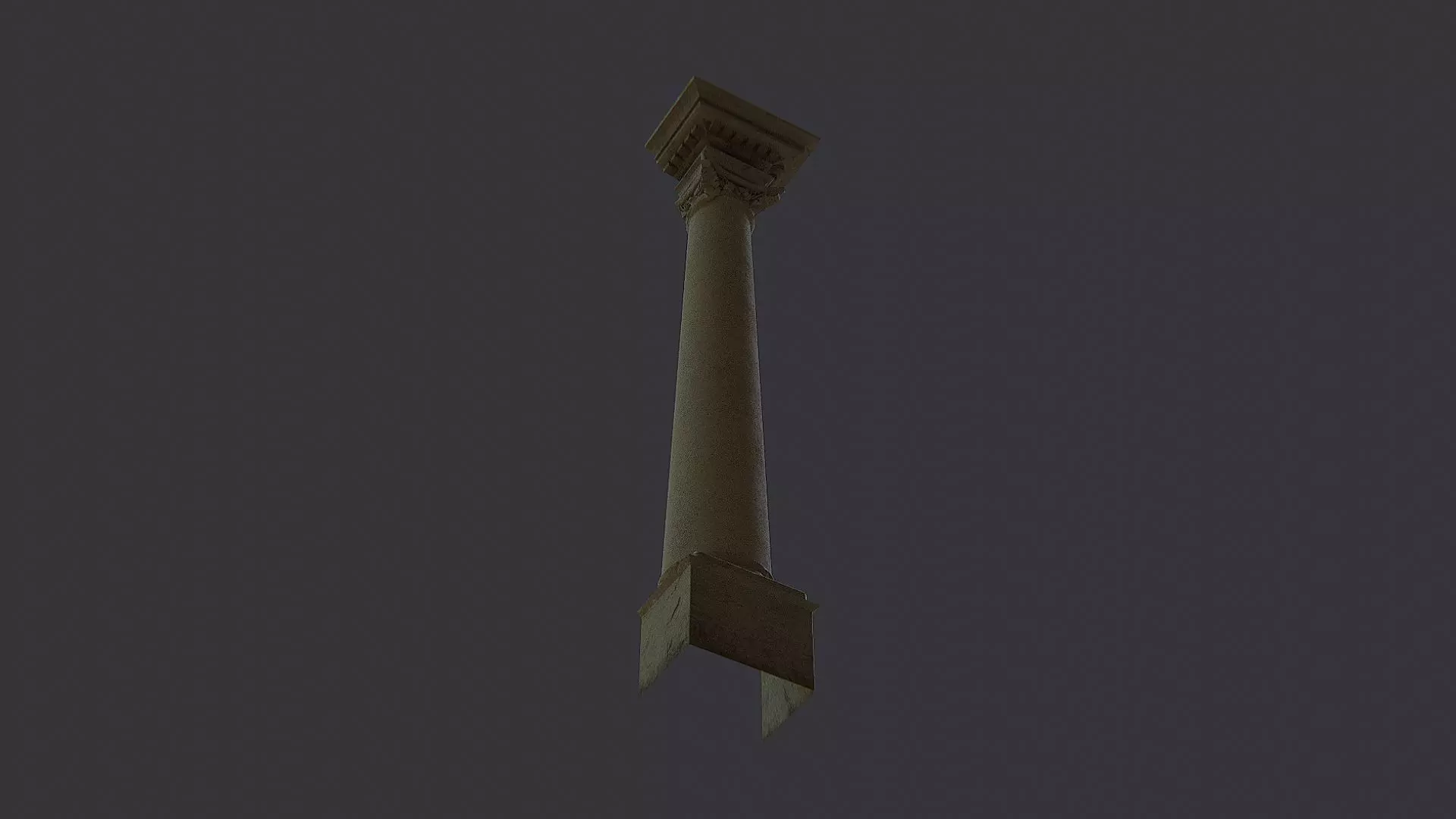 Back Pillar Portland Stone Low-poly 3D model_5
