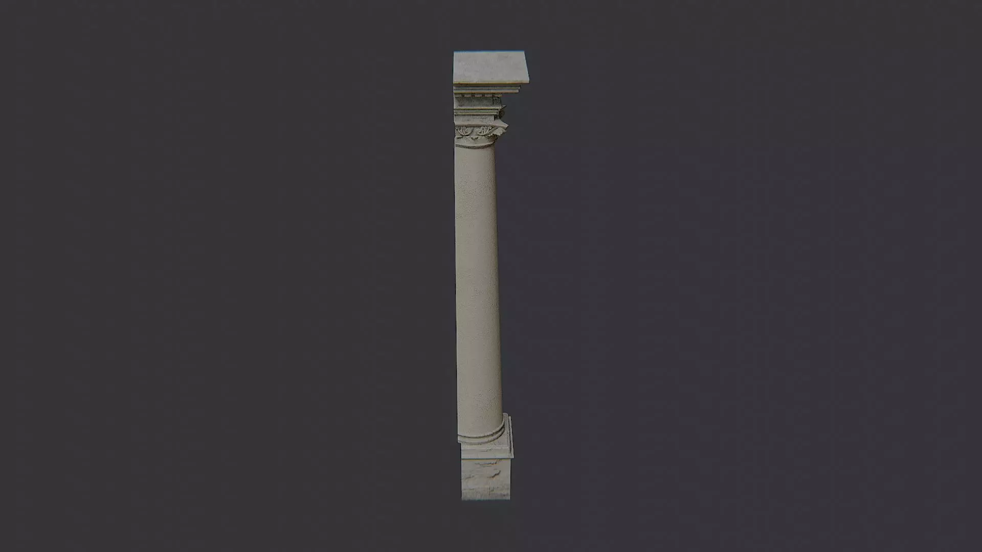 Back Pillar Portland Stone Low-poly 3D model_1