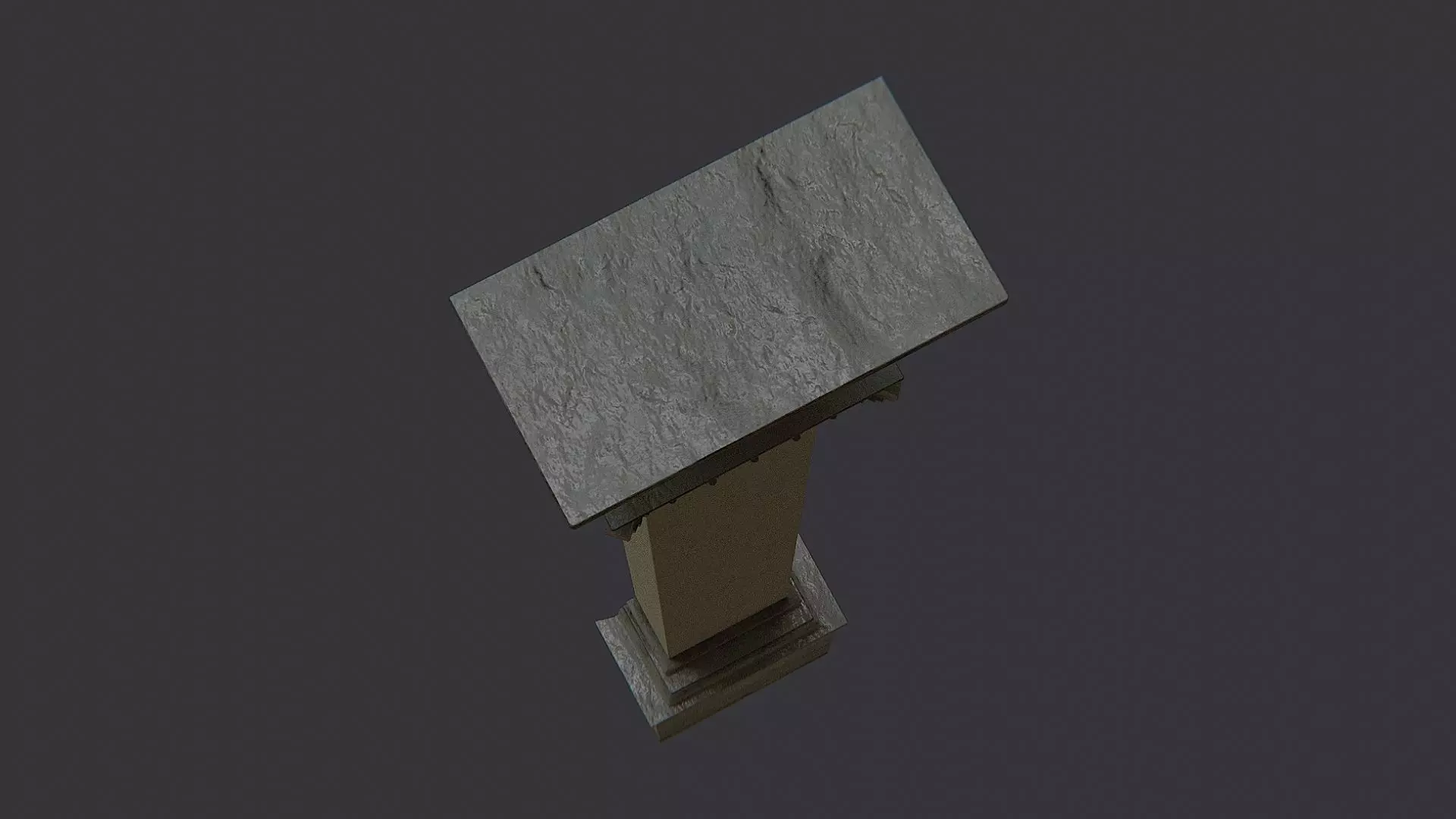 Back Pub Pillar Stone Architectural Decor Low-poly 3D model_4