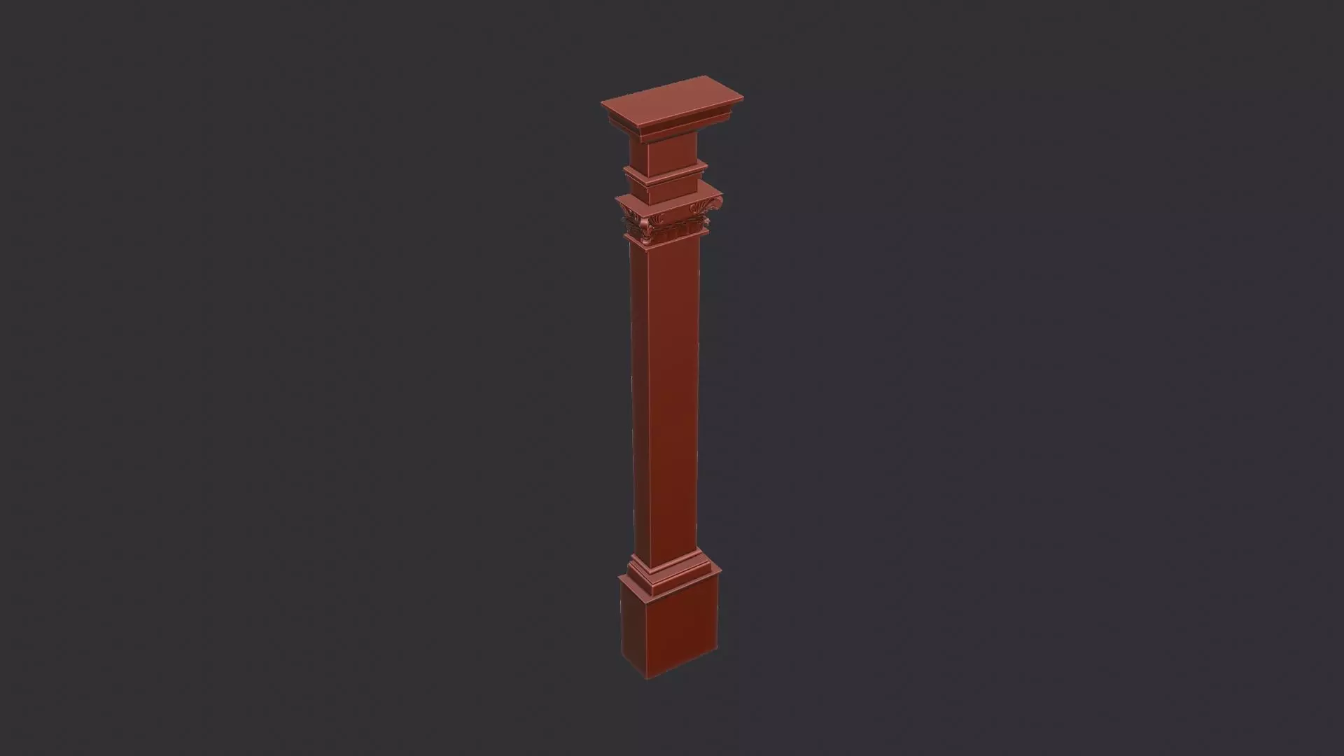 Back Pub Pillar Stone Architectural Decor Low-poly 3D model_6