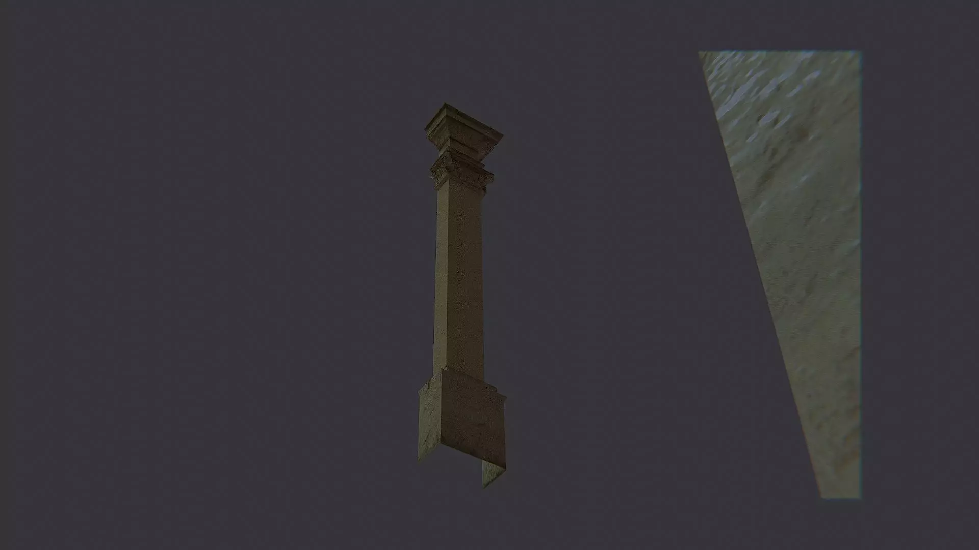 Back Pub Pillar Stone Architectural Decor Low-poly 3D model_5