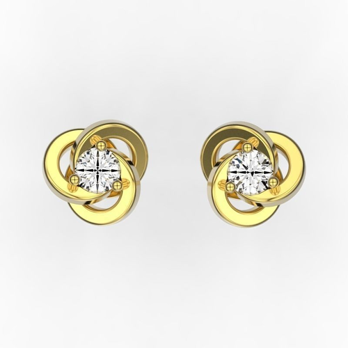 Diamond stud earrings