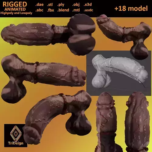Fantasy Taurus Monster Bull Penis Rigged