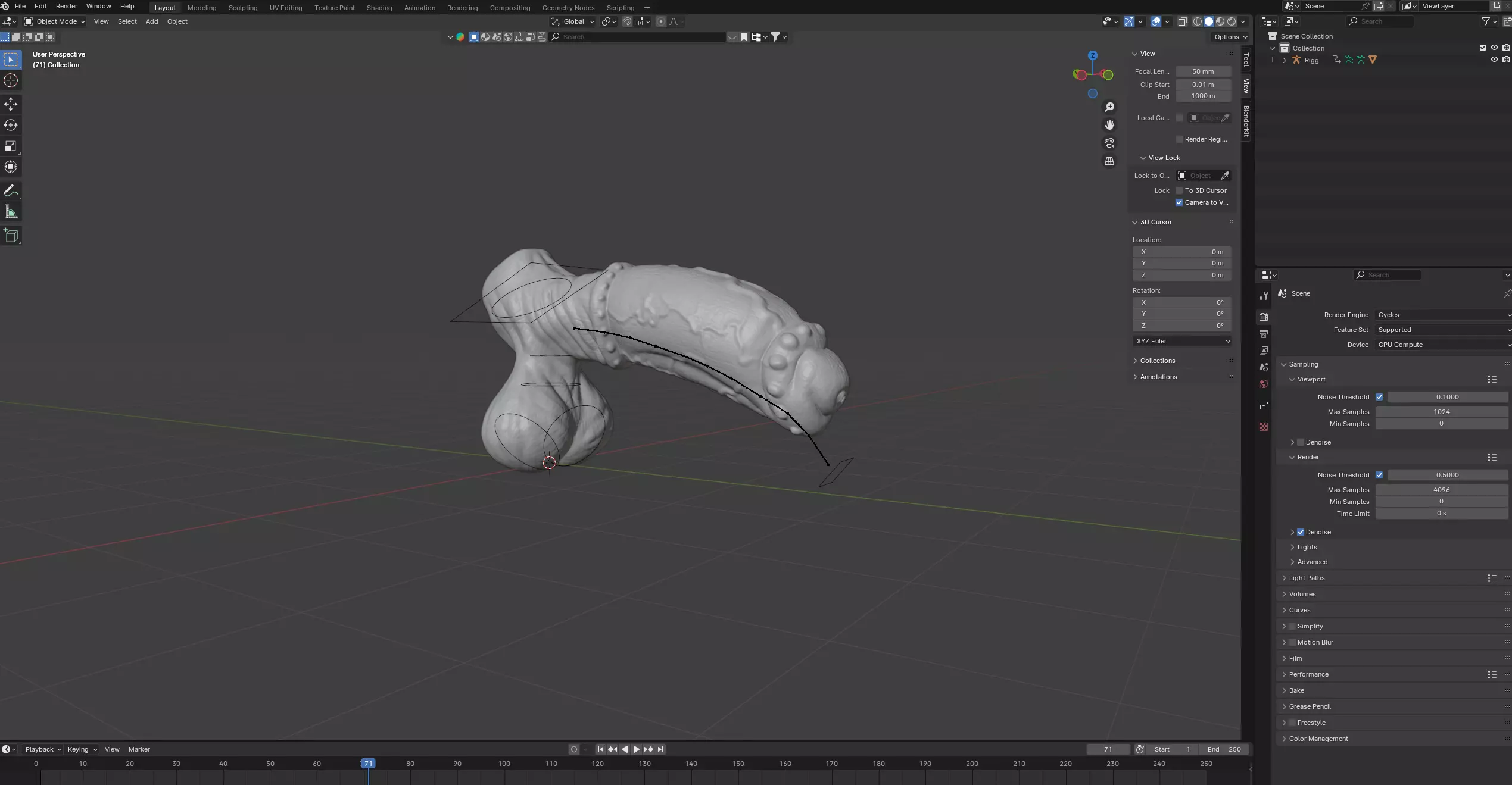 Fantasy Taurus Monster Bull Penis Rigged Low-poly 3D model_3
