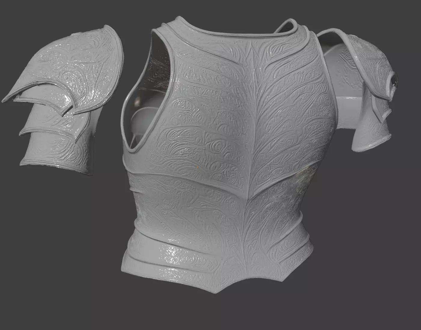 SAURON CHEST ARMOR AND PAULDRONS 3D print model_4