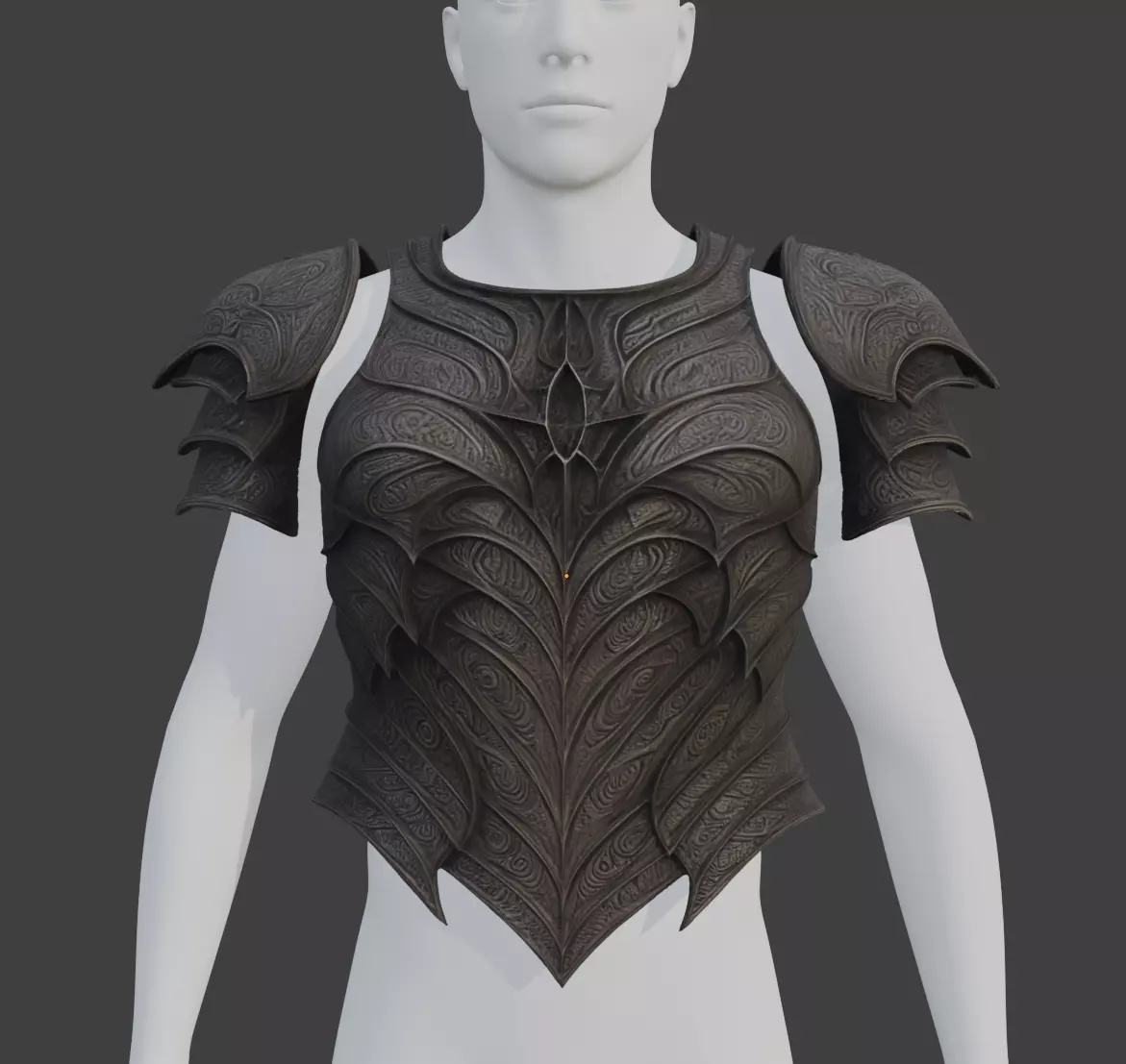 SAURON CHEST ARMOR AND PAULDRONS 3D print model_0