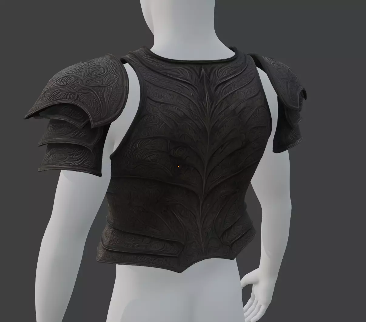 SAURON CHEST ARMOR AND PAULDRONS 3D print model_2