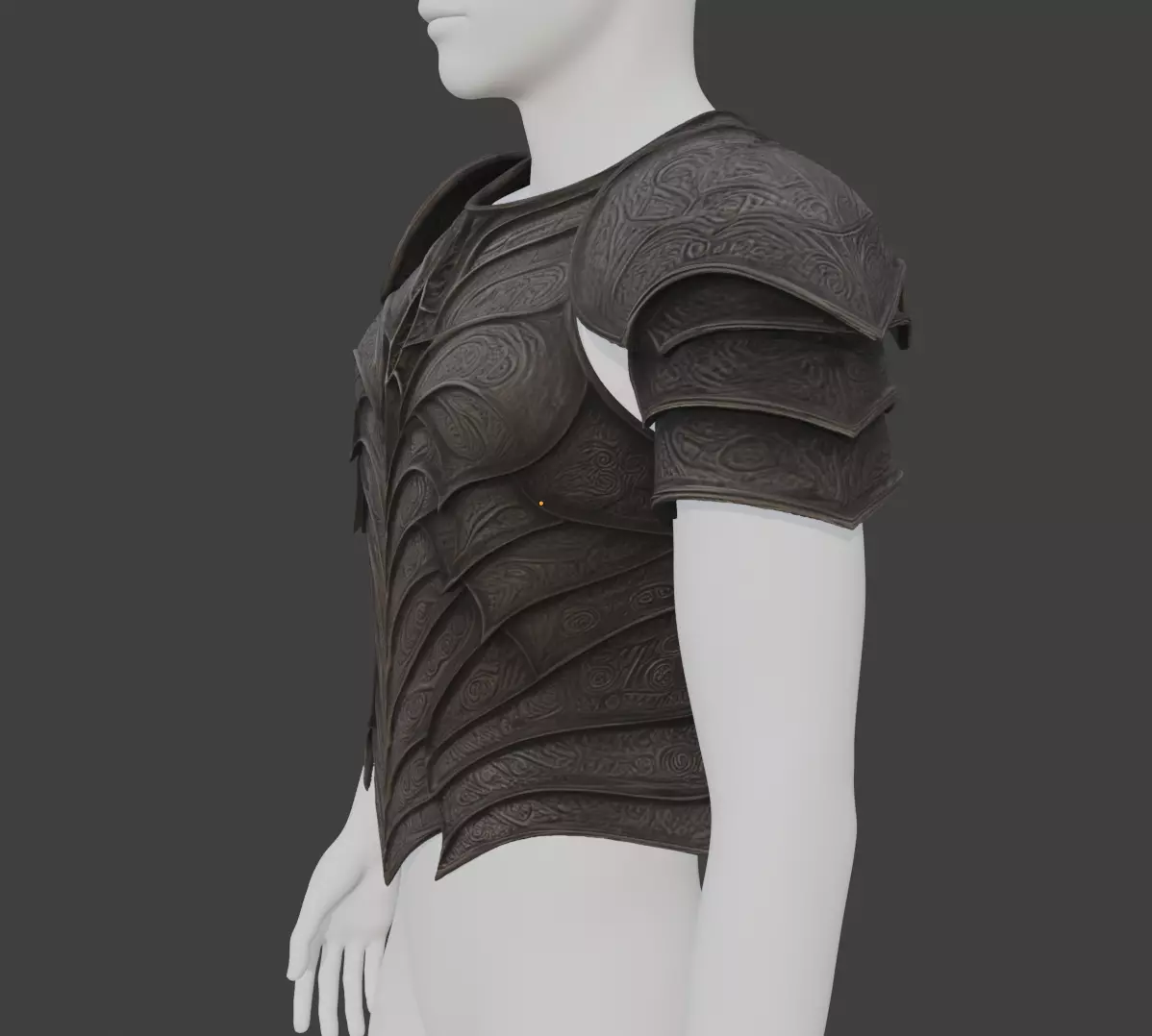 SAURON CHEST ARMOR AND PAULDRONS 3D print model_1