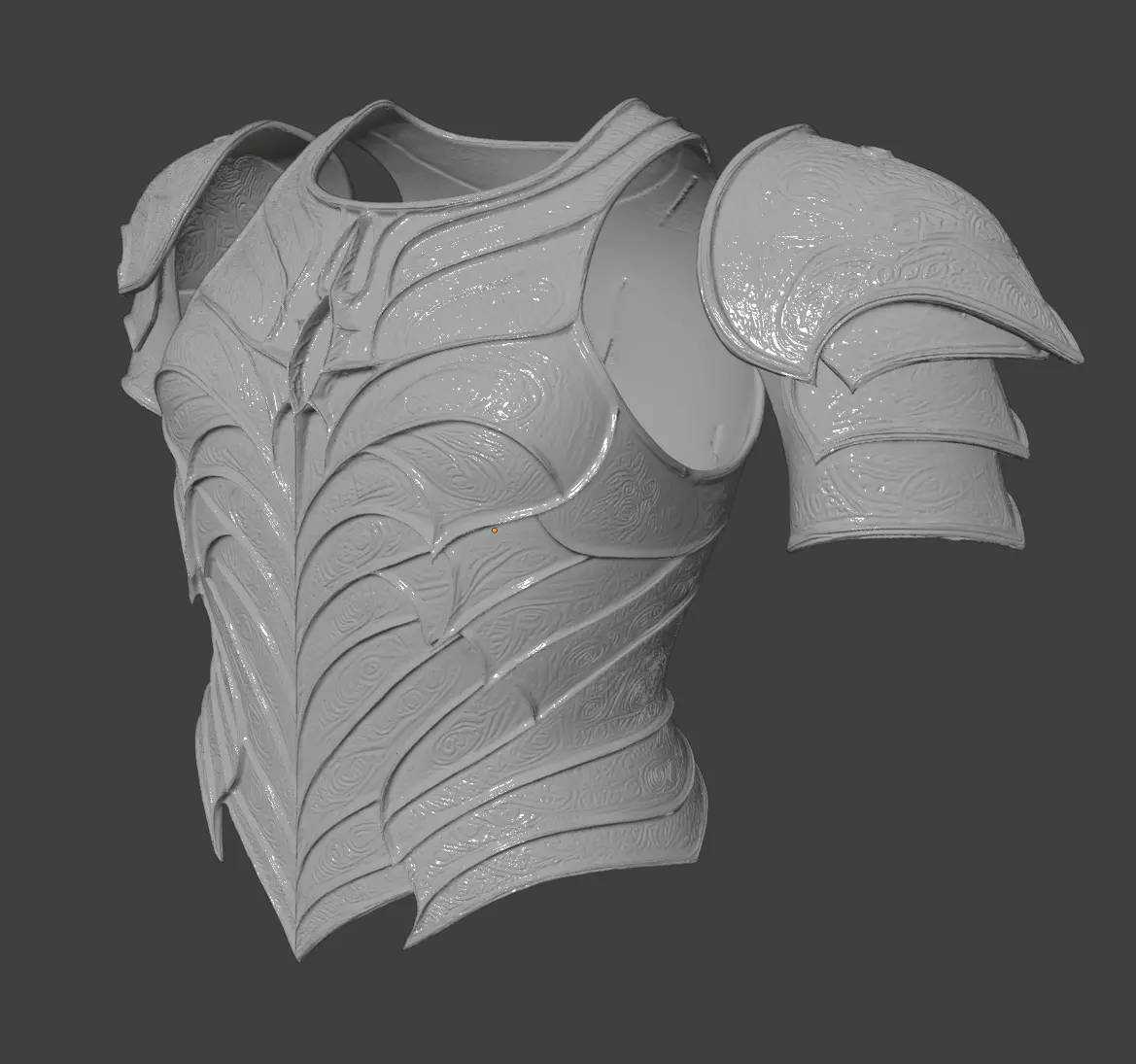 SAURON CHEST ARMOR AND PAULDRONS 3D print model_5