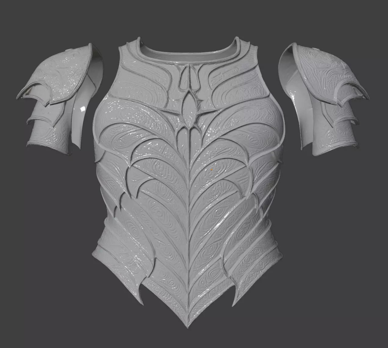 SAURON CHEST ARMOR AND PAULDRONS 3D print model_3