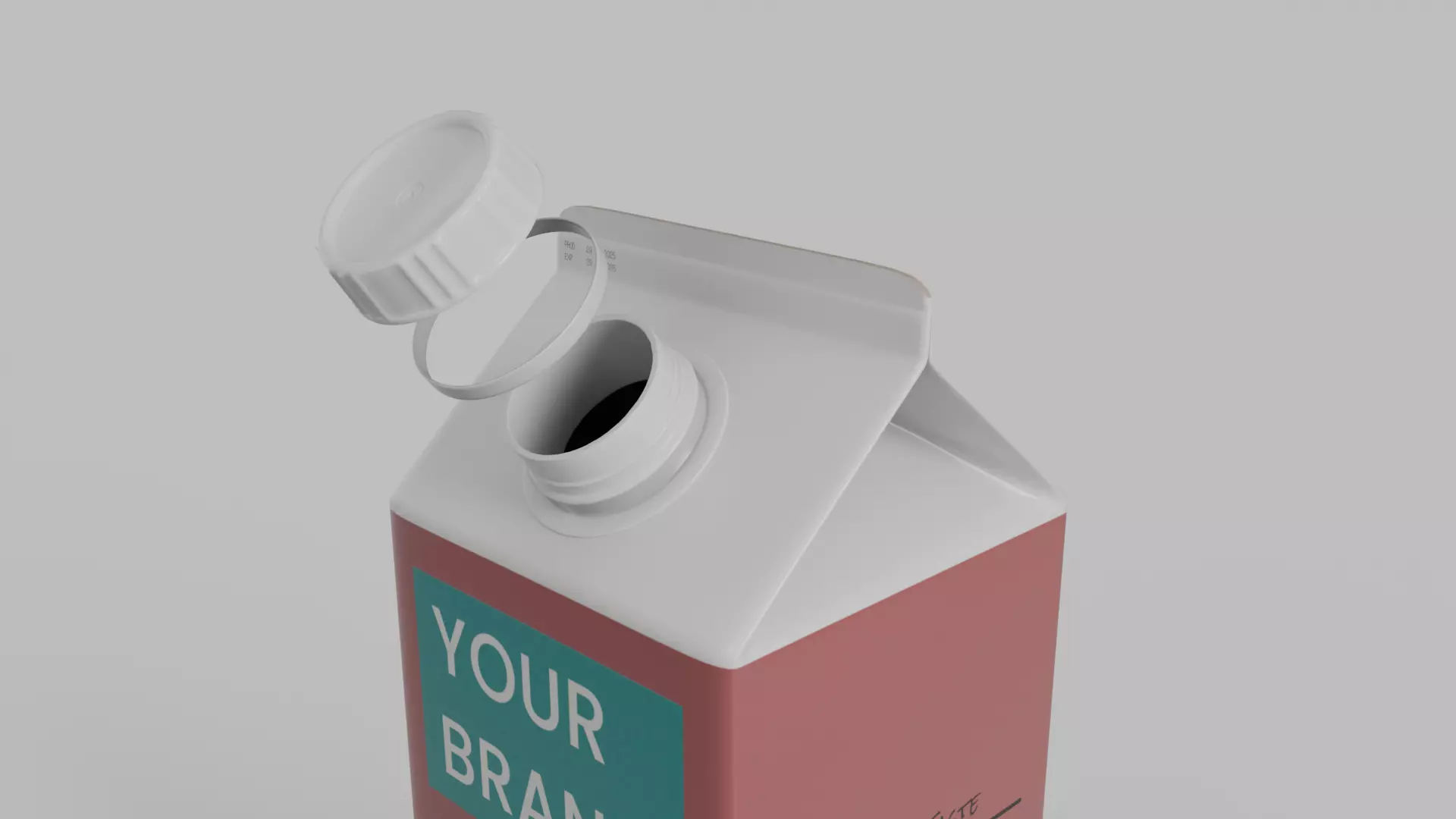 Beverage Carton Medium Sizes Mix - Customizable Pack 3D Model Collection_14