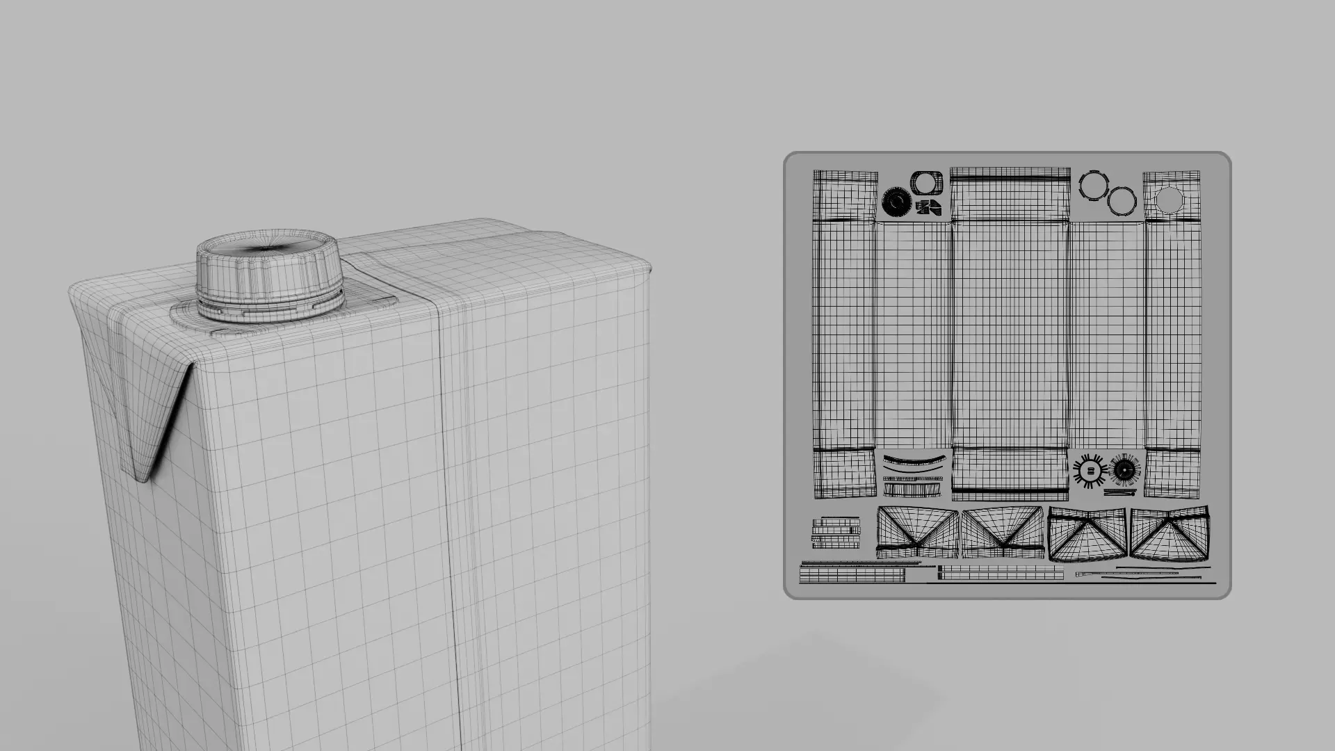 Beverage Carton Medium Sizes Mix - Customizable Pack 3D Model Collection_24