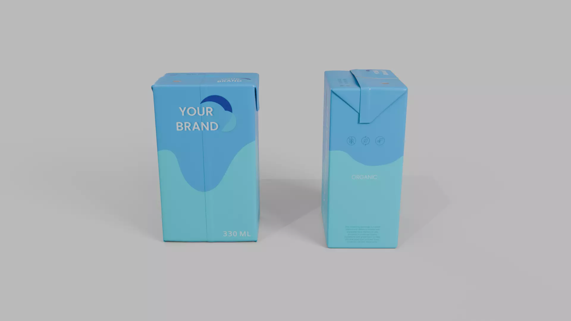 Beverage Carton Small Sizes Mix - Customizable Pack 3D Model Collection_22